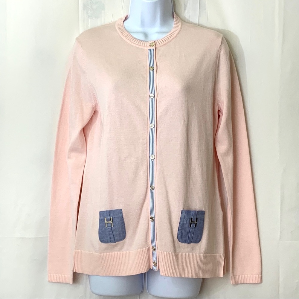 Tommy Hilfiger Cardigan Long Sleeve Button Up Pink - Picture 2 of 16